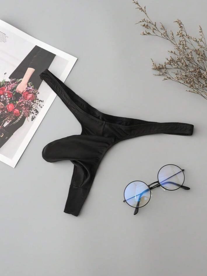 MAD-MEN Men's Fashionable Ice Silk Thong, Breathable Long Nose Design